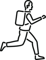 Fast courier delivery icon outline vector. Food shipping. Service shop parcel