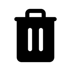 trash glyph icon