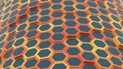 Fototapeta premium Wallpaper 4k animation random hexagon motion background