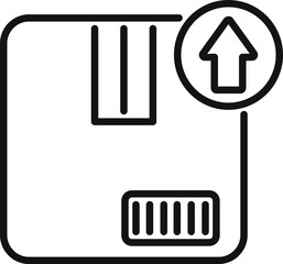 Cargo parcel shipment icon outline vector. Express service. Swift import express