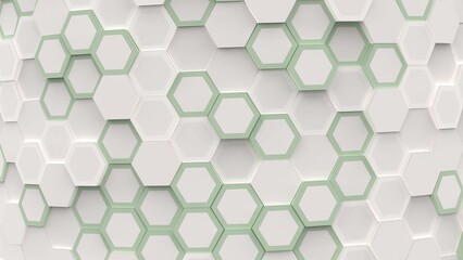 Hexagon abstract background from geometric surface loop