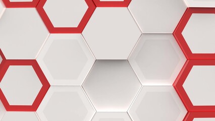 Hexagon abstract background from geometric surface loop