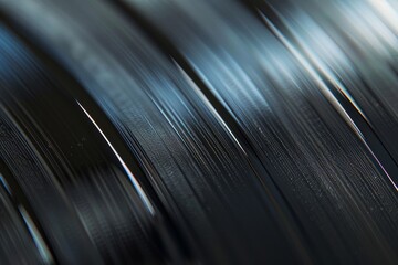 Detailed Close Up of a Record Players Vinyl Record. Generative AI