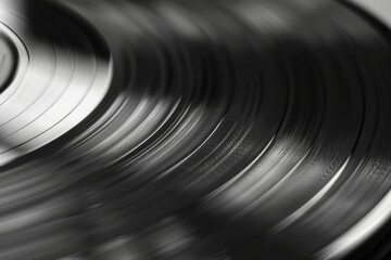 Close Up of Record Player Turntable. Generative AI