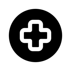 Fototapeta premium hospital sign glyph icon