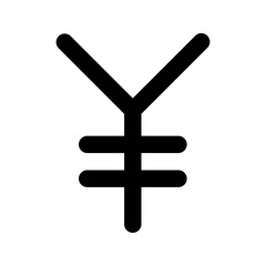 japanese yen glyph icon