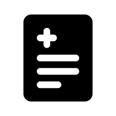 medical record glyph icon