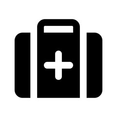 Fototapeta premium medical box glyph icon