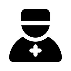 Obraz premium nurse glyph icon