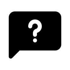 question glyph icon