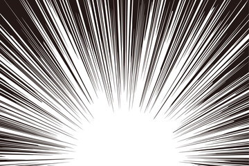 Obraz premium 放射状の吹き出し、漫画風のフキダシ、ウニフラッシュのベクターイラスト