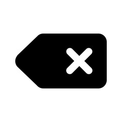 Obraz premium backspace glyph icon