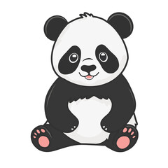 panda bear with bamboo
