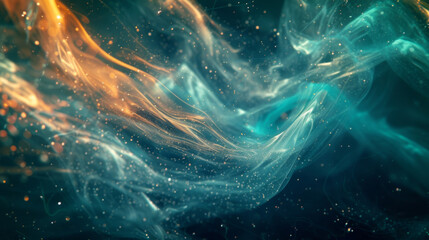 The ethereal beauty of plasma streams cascading and colliding in a symphony of shimmering light and ghostly wisps.