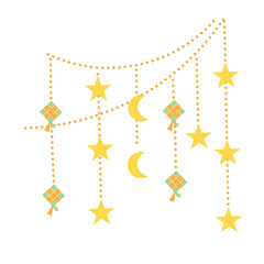 Moon and Star Hanging Decoration for Ramadan