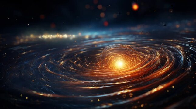 Background spiral particle blowing twirling