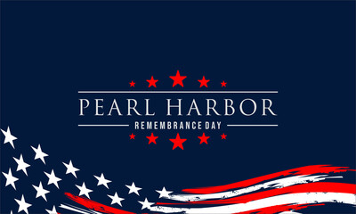 Pearl Harbor Remembrance Day. December 7. Holiday concept. Template for background, banner, card, poster. Vector Illustration.	
