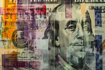 Fototapeta premium Reinventing the concept of currency Break free from traditional representations of money and design an artwork that offers a fresh perspective on the meaning of value and exchange