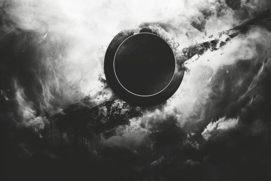 Exploring the concept of a black hole or void through artistic expression