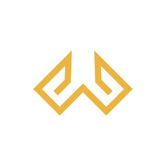 Monogram W design vector logo. Monogram initial letter mark W logo design. Monogram design vector logo. Monogram initial letter mark W logo design. Simple W monogram. Monogram W design logo