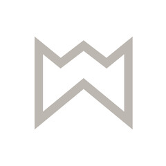 Monogram W design vector logo. Monogram initial letter mark W logo design. Monogram design vector logo. Monogram initial letter mark W logo design. Simple W monogram. Monogram W design logo