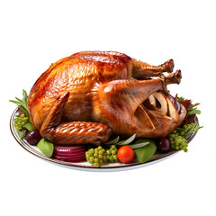 Clean Roasted Turkey Cutout, Ensuring a Polished Appearance in Culinary Graphics