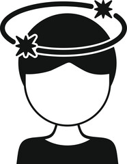 Dizziness headache icon simple vector. Spiral ill health. Human problem