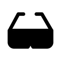 3d glasses glyph icon