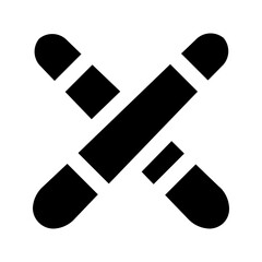 billiard stick glyph icon