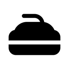 curling glyph icon