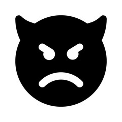devil glyph icon