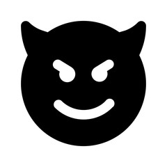 devil glyph icon