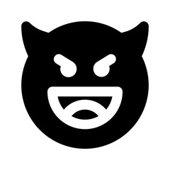 devil glyph icon