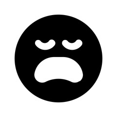 disappointed glyph icon