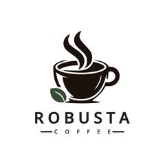 Coffee logo. Robusta Coffee logo. coffee shop illustration design elements vector.