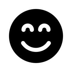 happiness glyph icon