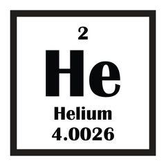 Helium chemical element icon
