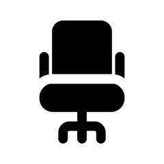 office chair glyph icon