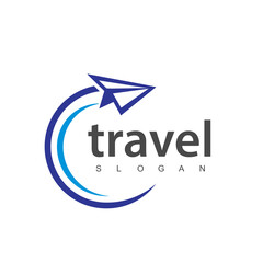 Travel agency business logo. transport, logistics delivery logo design. paper airline illustration. - obrazy, fototapety, plakaty