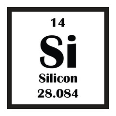 Silicon chemical element icon