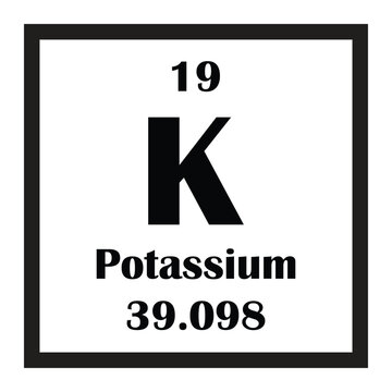 Potassium chemical element icon