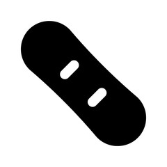 snowboard glyph icon