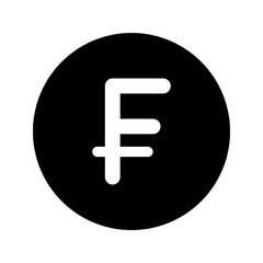 swiss franc glyph icon