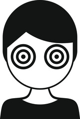 Adult dizziness icon simple vector. Health problem. Care orbit discomfort