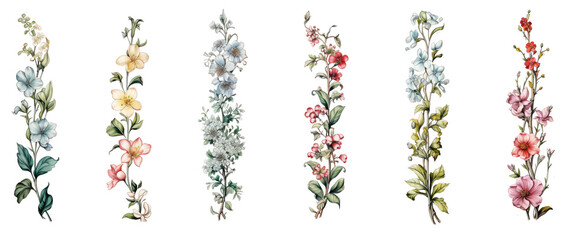 watercolor flowers Illustration flower arrangement or bouquet colorful spring flowers, Perfectly for Wedding with flowers, arrangements for greeting card or invitation design