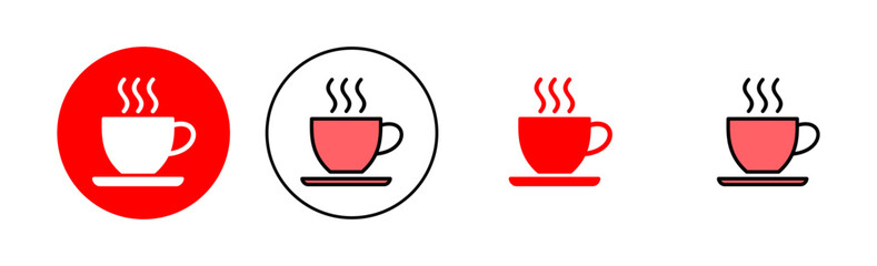 coffee cup icon set illustration. cup a coffee sign and symbol