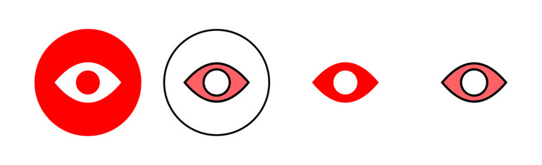 Eye icon set illustration. Eye sign and symbol. Look and Vision icon.