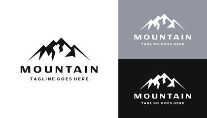 High Mountain Peak For Outdoor Apparel Adventure Logo Design
