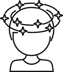 Vertigo spiral head icon outline vector. Face dizzy. Care health disease