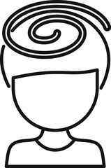 Motion dizziness icon outline vector. Health problem. Discomfort balance